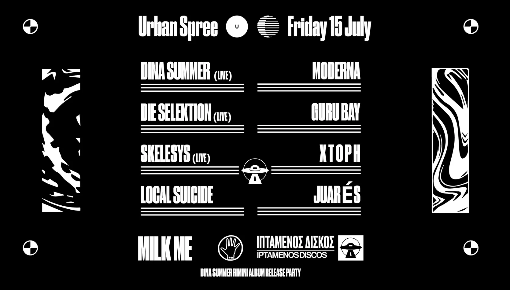 Urban Spree poster for 15 July, landscape format