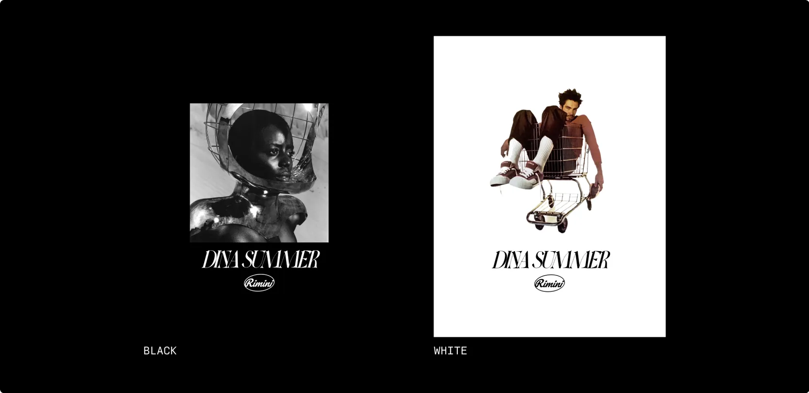 Dina Summer T-shirts, black and white versions