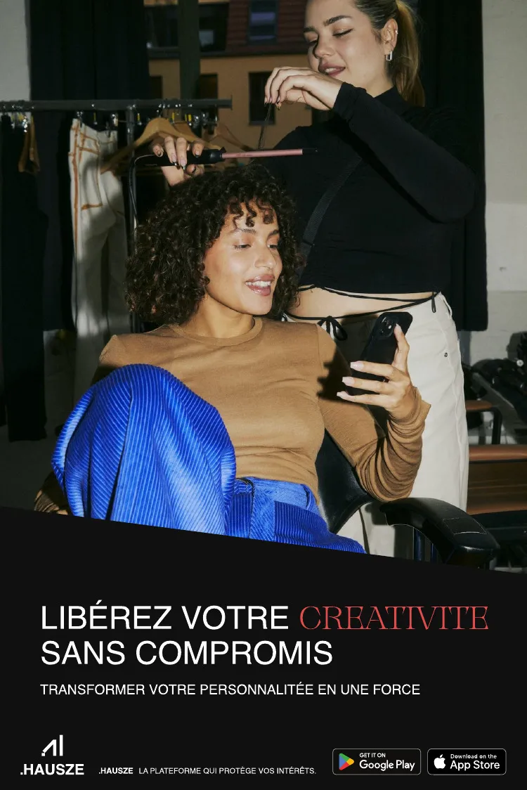 HAUSZE Instagram post reading “Libérez votre crEativitE sans compromis”